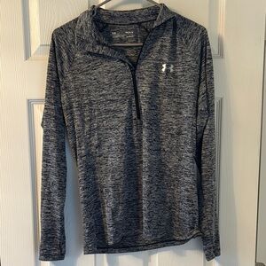 Under Armour Black and Gray Half-Zip Pullover